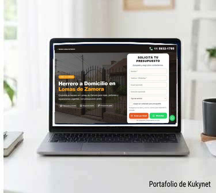 Sitio web de herrero a domicilio en Lomas de Zamora