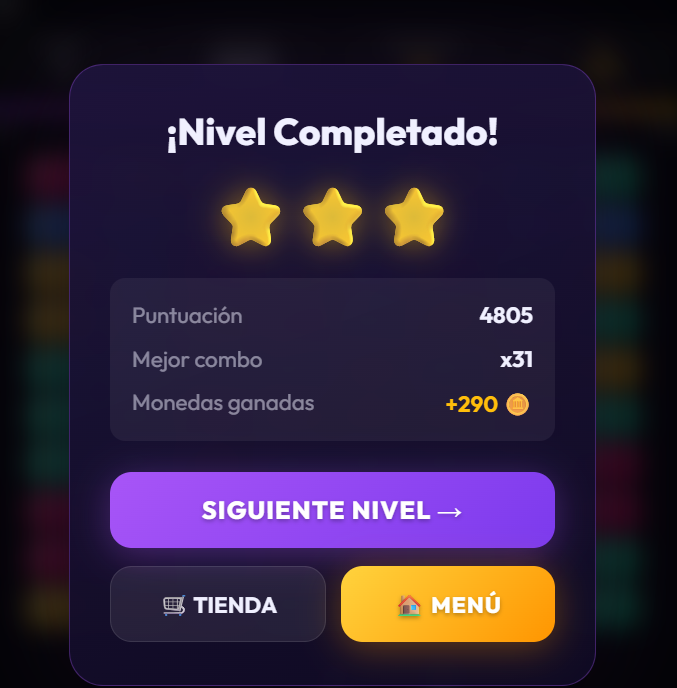 Nivel completado Kukynet-Blast